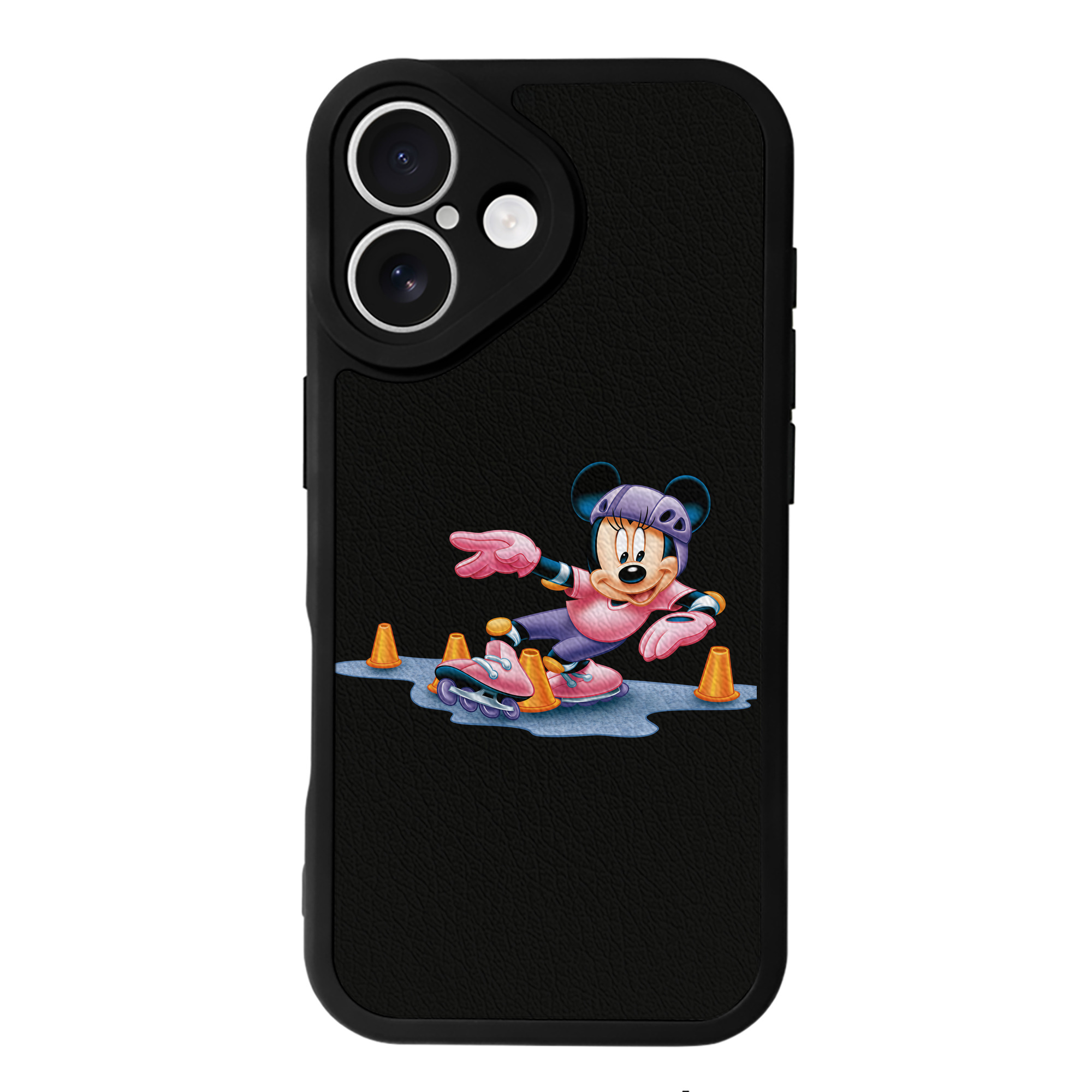 （画像用） ミッキーマウス Mickey Mouse 【iPhone 16シリーズ対応】シリコンスマホケース（レザー調） 材質：シリコン